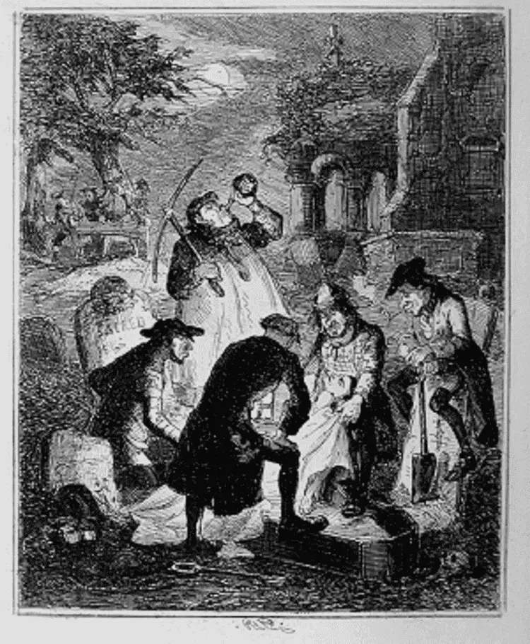 Resurrectionists 1847 by Hablot Knight Browne