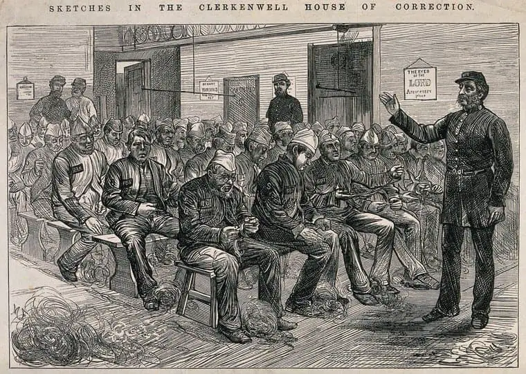 Men Picking Oakum at Clerkenwell House of Correction