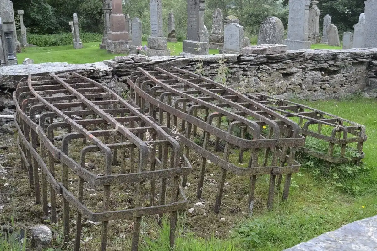 Cages Over Graves in Logierait Perthshire Scotland