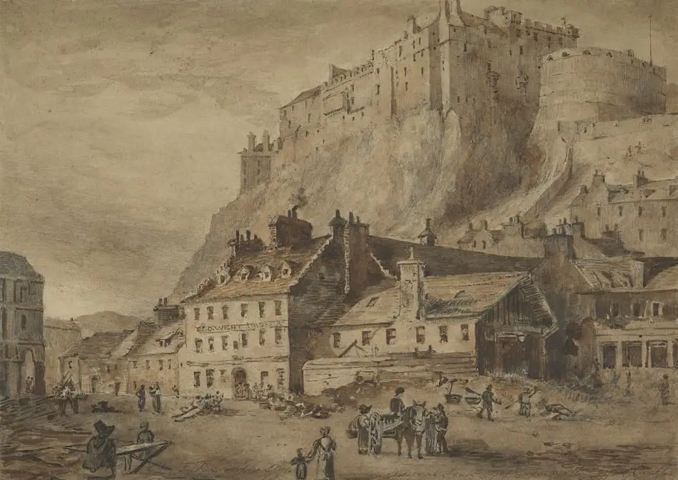 Edinburgh Grassmarket where Maggie Dickson was hanged