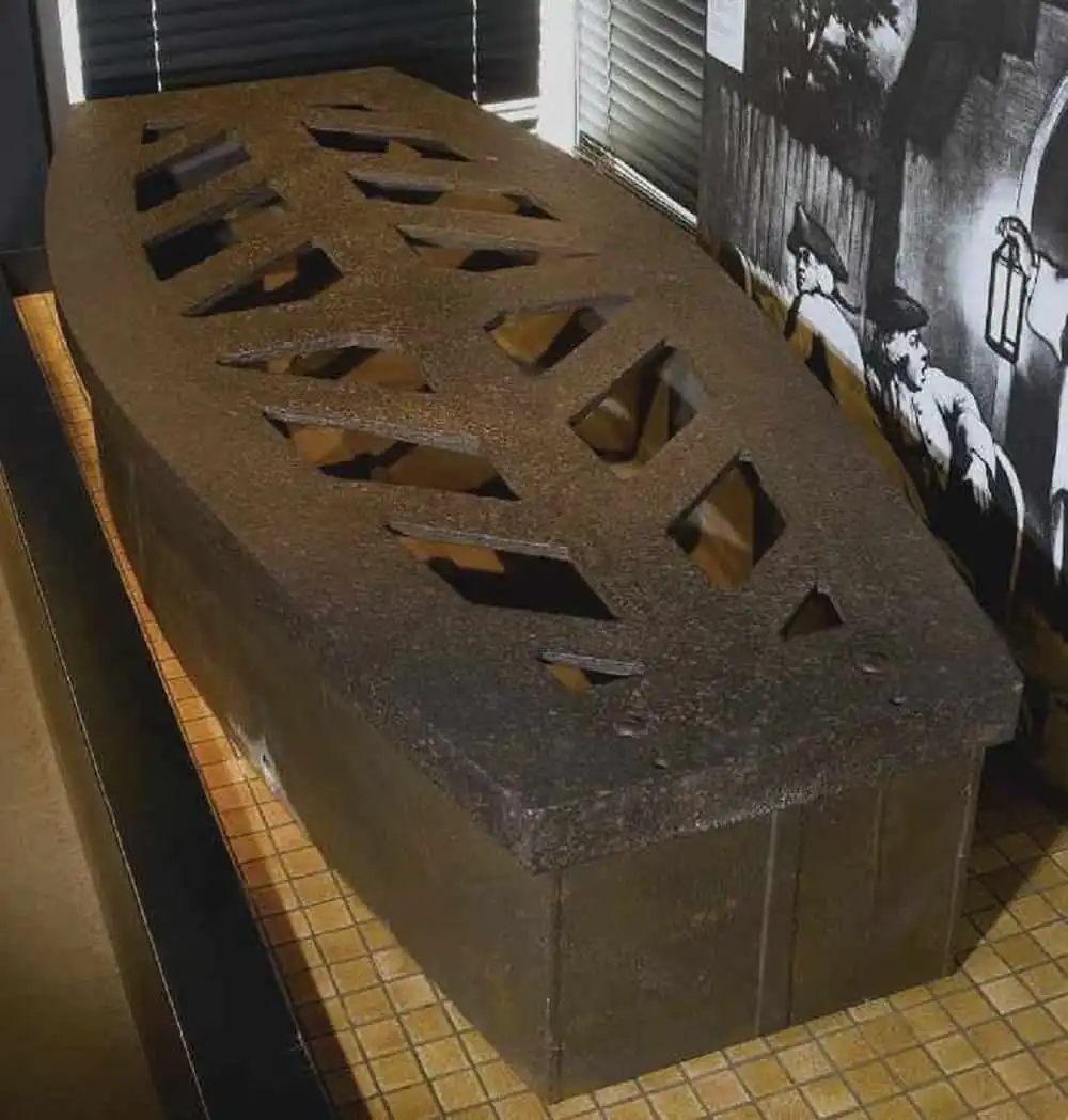 Iron mortsafe at The Science Museum London