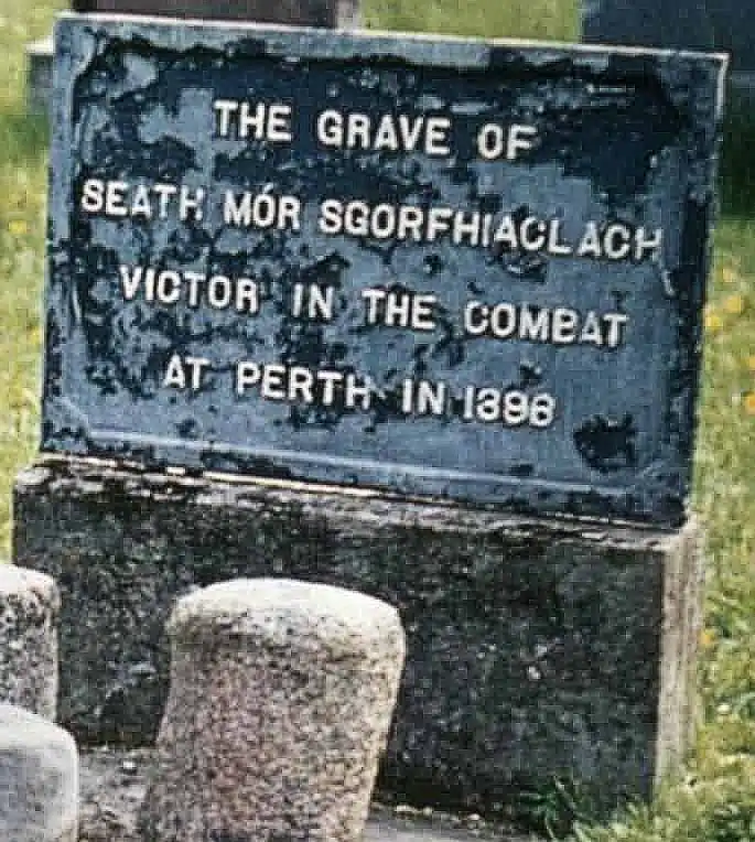 The Iron Headstone on the Grave of Seath Mor Scottish Highlands
