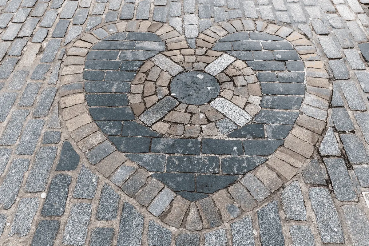 Heart of Midlothian Mosaic on Edinburgh's Royal Mile