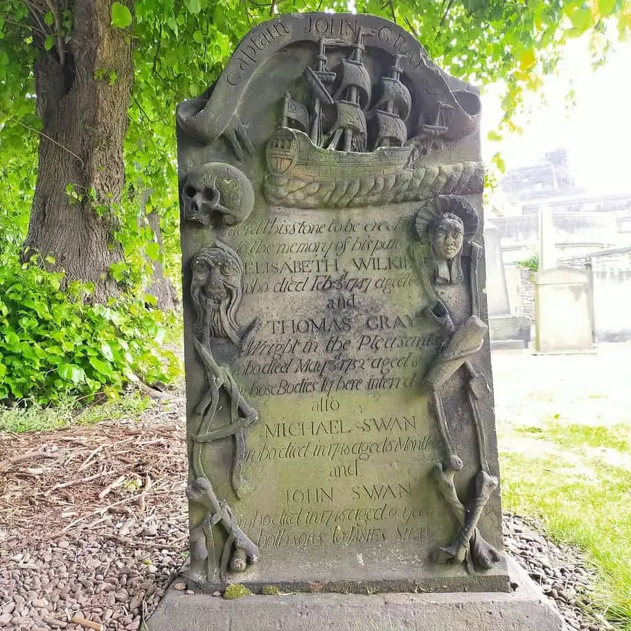 Captain John Grey Monument to his parents in Old Calton Kirkyard Edinburgh
