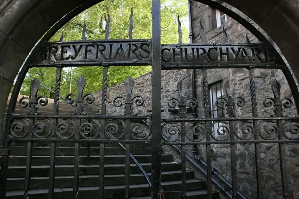 Iron gates, the back enterance to Edinburgh Greyfriars Kirkyard