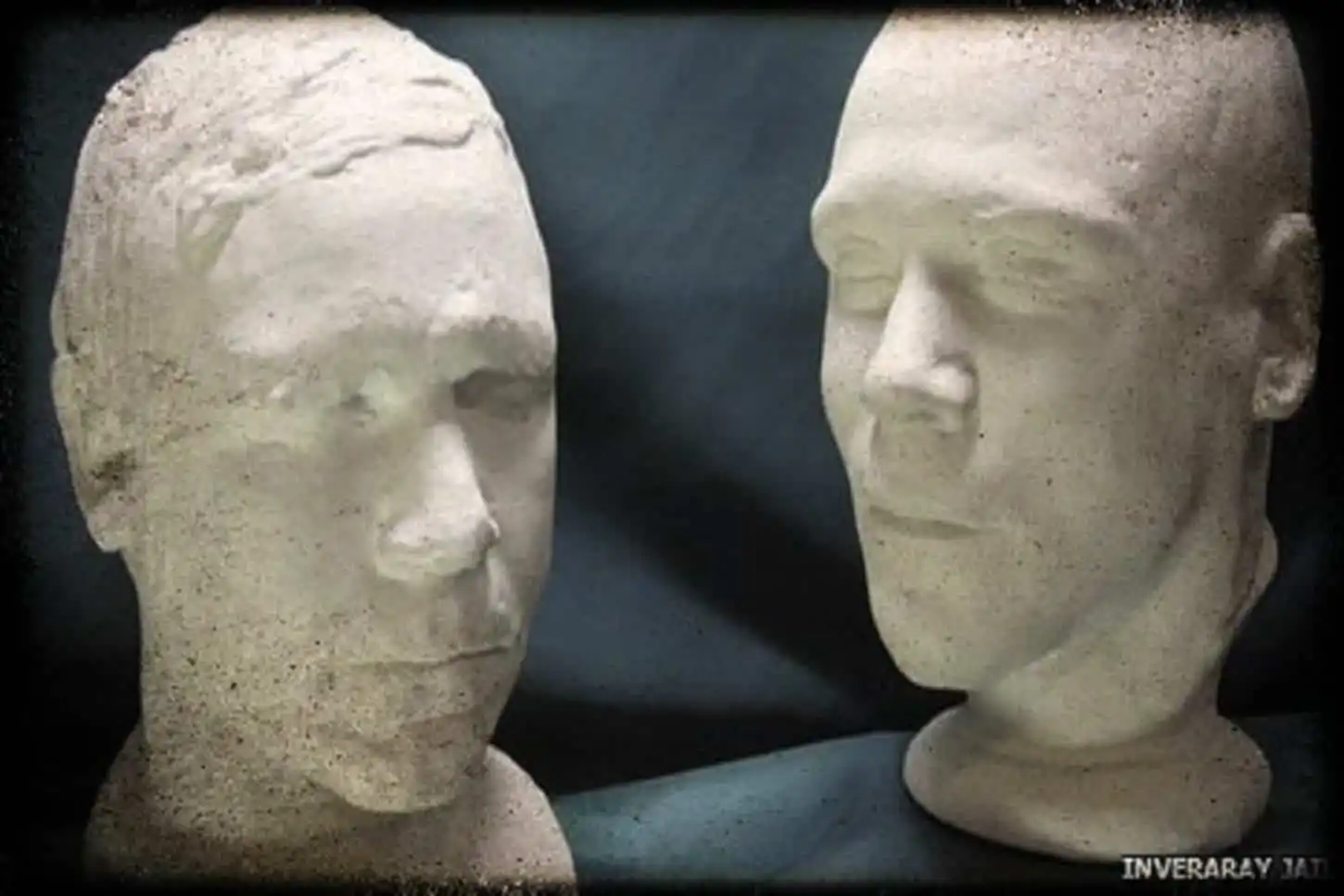 Life and Death Mask of Burke and Hare from Inveraray Jail Argyll