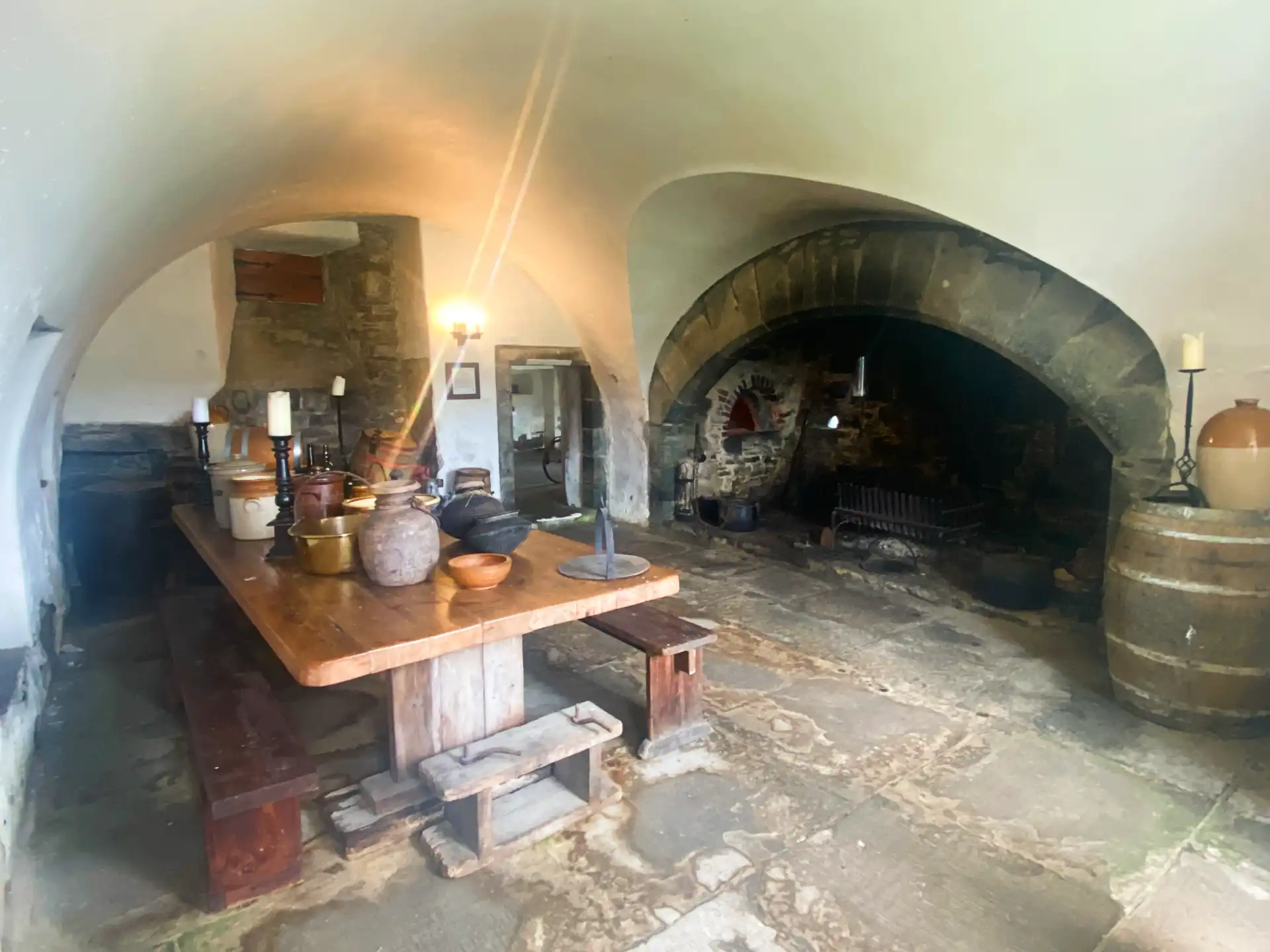 Castle Menzies Kitchen and Fireplace