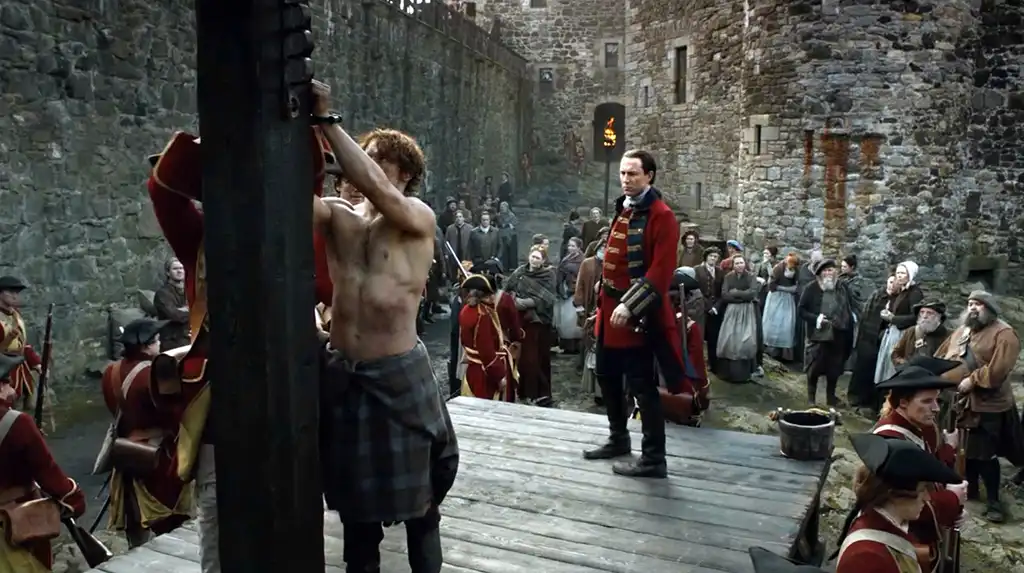 The Flogging of Jamie Fraser at Blackness Castle, Outlander