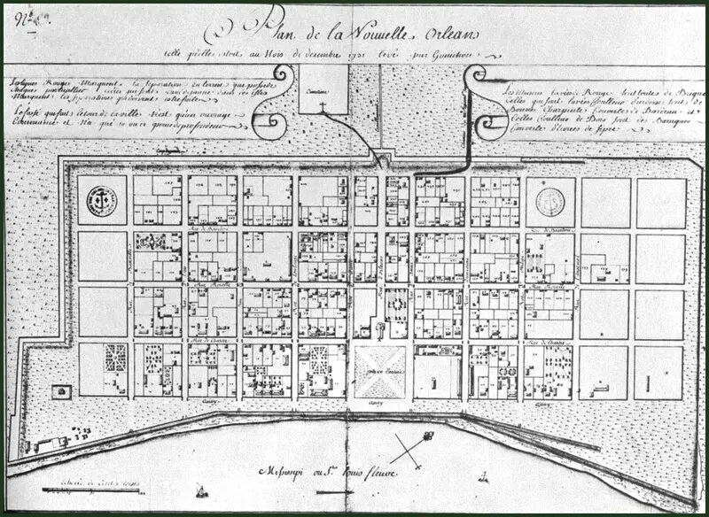 Plan of St Peter Street Cemetery New Orleans