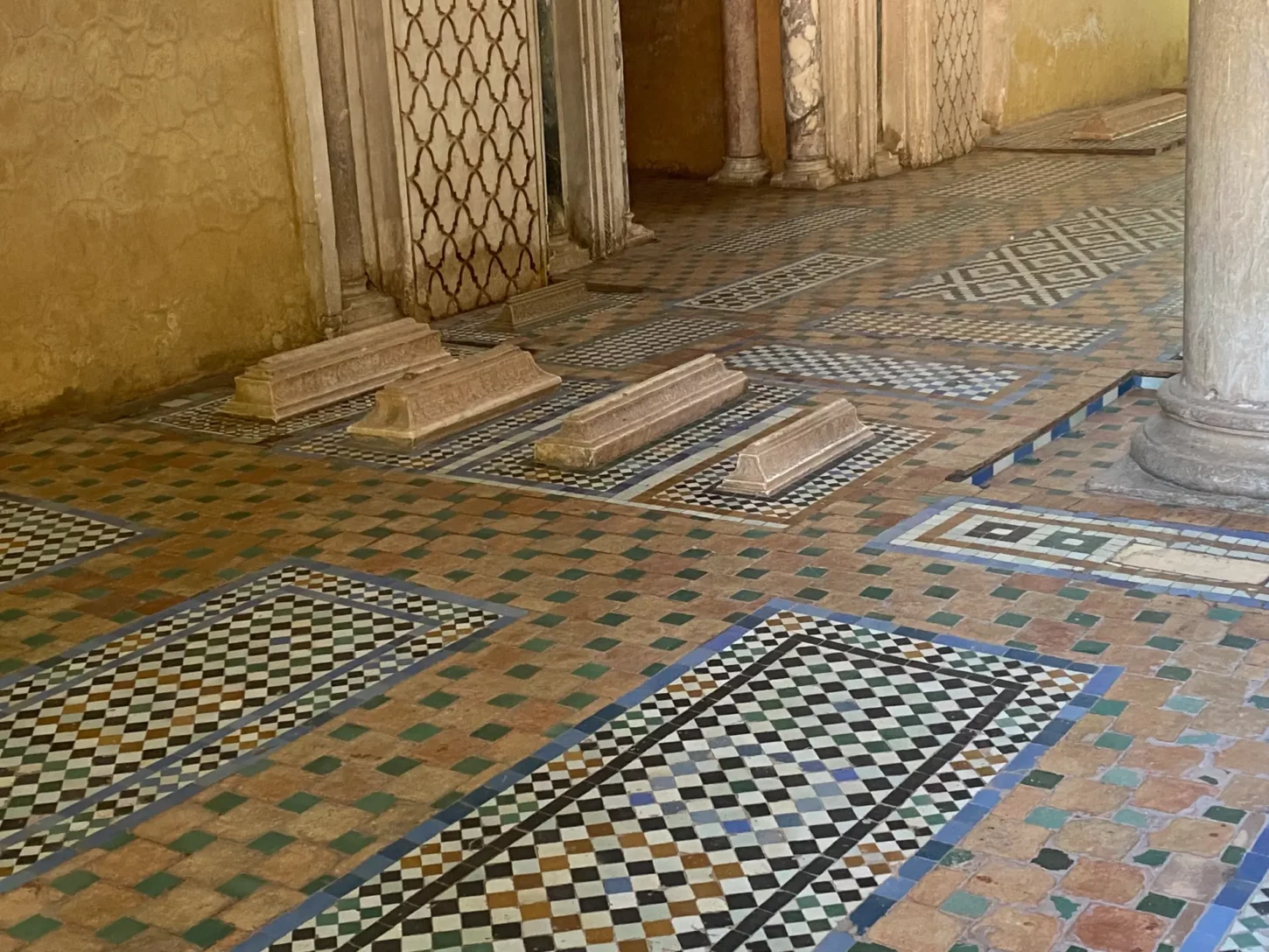 The Mihrab Hall at the Saadian Tombs Marrakesh